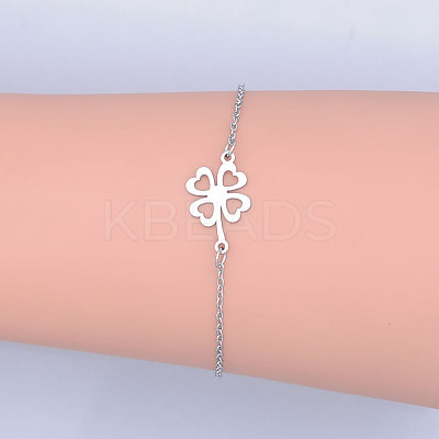 Tarnish Resistant 201 Stainless Steel Link Bracelets BJEW-T011-JN509-1-1