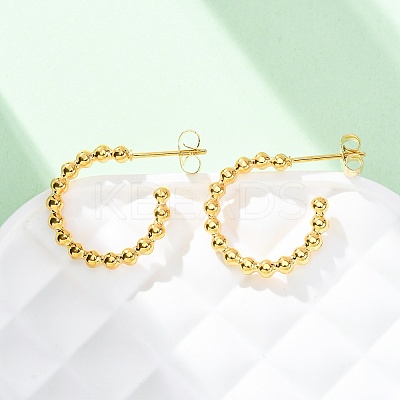 PVD Vacuum Plating 304 Stainless Steel Half Hoop Earrings EJEW-H100-11C-G-1