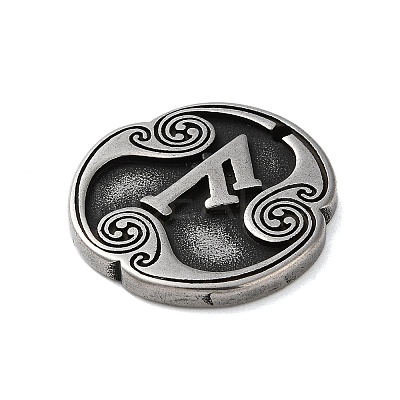 Rune Letters Alloy Pendants PALLOY-S193-01AS-04-1