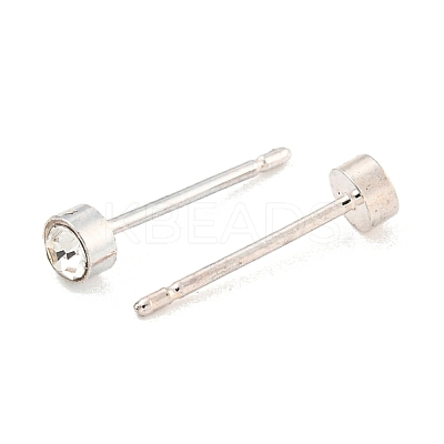 Rack Plating Brass Micro Pave Cubic Zirconia Stud Earring EJEW-C102-37P-05-1