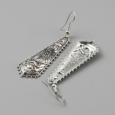 3 Pair 3 Style Tibetan Style Alloy Geometry Dangle Earrings for Women EJEW-WH0047-70D-1