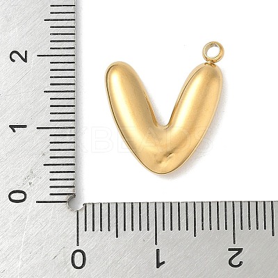 304 Stainless Steel Initial Pendants STAS-S186-12V-G-1