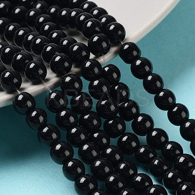 Baking Paint Pearlized Glass Pearl Round Bead Strands X-HY-Q003-6mm-80-1