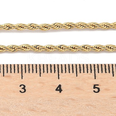 304 Stainless Steel Rope Chain Necklaces X-NJEW-F226-03G-02-1