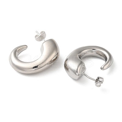 Rack Plating Brass Round Stud Earrings EJEW-Z019-10P-1