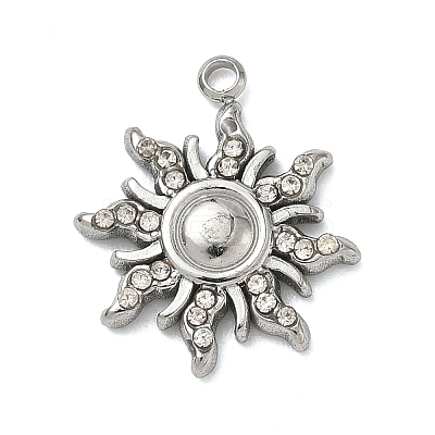 304 Stainless Steel Rhinestone Pendants LS-STAS-I357-03P-1