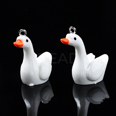 Opaque Resin Pendants X-RESI-S356-067-1