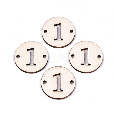Unfinished Natural Poplar Wood Links Connectors WOOD-S045-138B-1-1