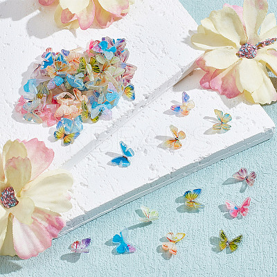 72Pcs 12 Colors 3D Resin Cabochons MRMJ-FI0001-01-1