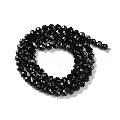 Synthetic Green Goldstone Beads Strands G-A233-A01-02-1