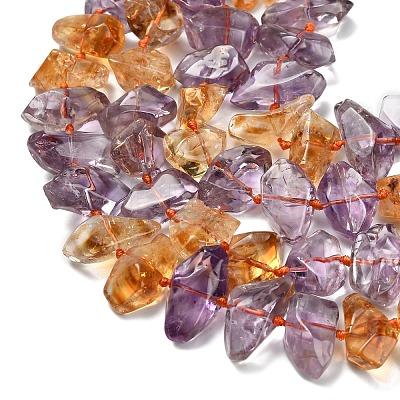 Natural Ametrine Beads Strands G-L634-G01-01-1