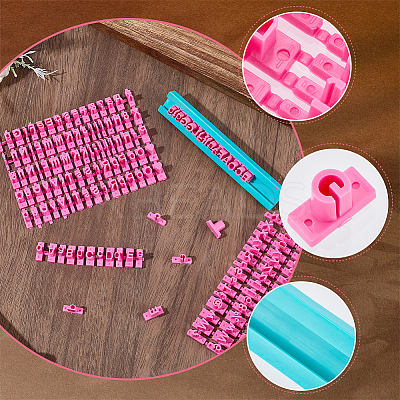 1 Bag Letters & Numbers PP Plastic Cookie Stamps DIY-SC0033-91-1
