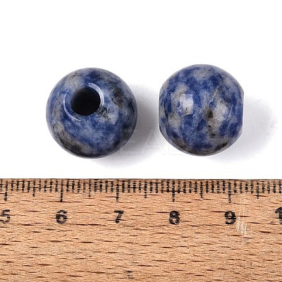 Natural Blue Spot Jasper European Beads G-Q602-09C-07-1