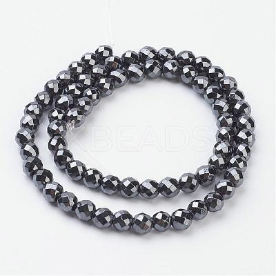 Non-Magnetic Synthetic Hematite Beads Strands HEMA-10D-1-1