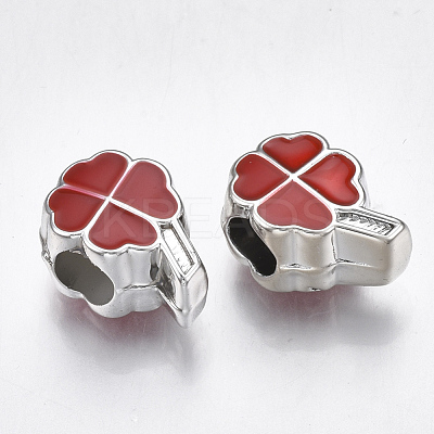 UV Plating Acrylic European Beads X-OACR-T005-93P-1