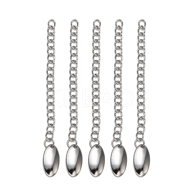 Tarnish Resistant 304 Stainless Steel Chain Extender X-STAS-E104-37P-1