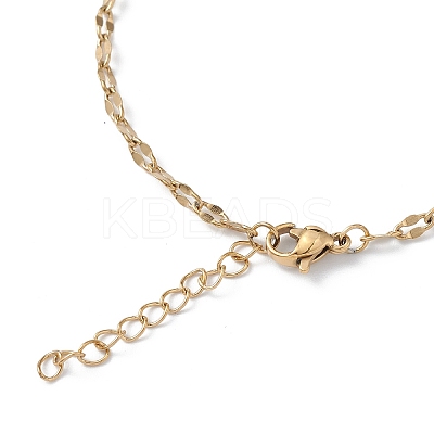 Ion Plating(IP) 304 Stainless Steel Dapped Link Chain Bracelets for Men Women STAS-B039-06G-1