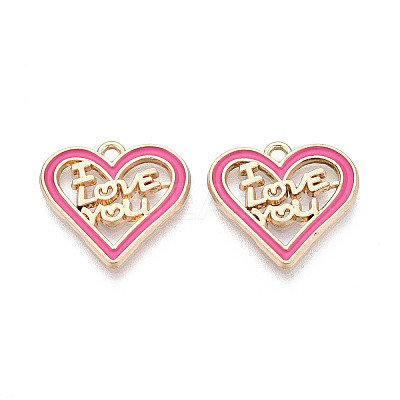 Alloy Enamel Pendants ENAM-T024-09C-G-1