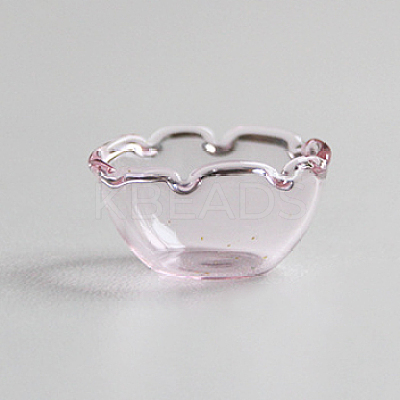 Flower Shape Transparent Miniature Glass Vase Bottles WG49445-02-1