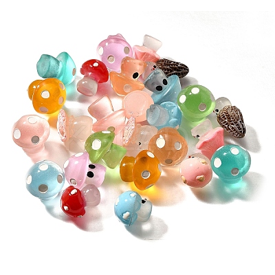 26Pcs 13 Styles Luminous Resin Mushroom Desk Decoration FIND-XCP0003-22-1