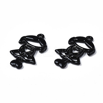 Spray Painted Alloy Pendants PALLOY-T077-166-1