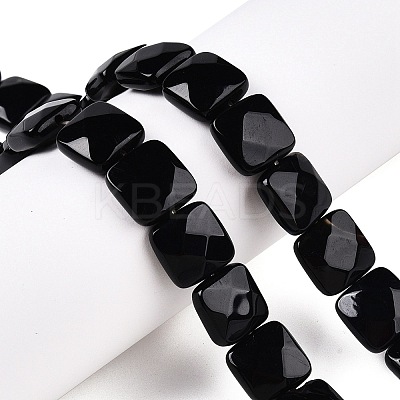 Dyed & Heated Natural Black Agate Beads Strands G-T138-165-1