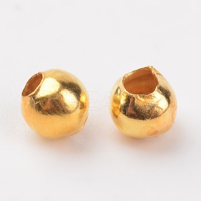 Golden Round Iron Spacer Beads X-E006-G-1