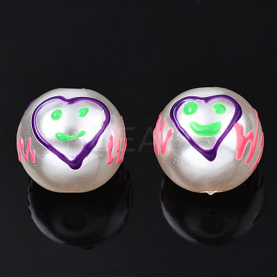 ABS Plastic Imitation Pearl Beads KY-N015-108-1