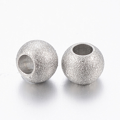 Tarnish Resistant 304 Stainless Steel Textured Beads STAS-K181-06-01P-1