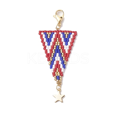 MIYUKI Delica Real 24K Gold Plated Pendant Decorations HJEW-MZ00037-1