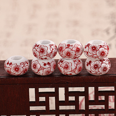 Handmade European Porcelain Beads PORC-TAC0001-03-04-1
