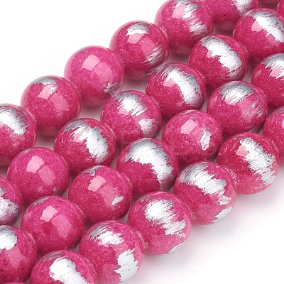 Natural Mashan Jade Beads Strands G-G833-8mm-15-1