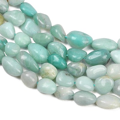Natural Amazonite Nuggets Beads Strands G-J335-31A-1