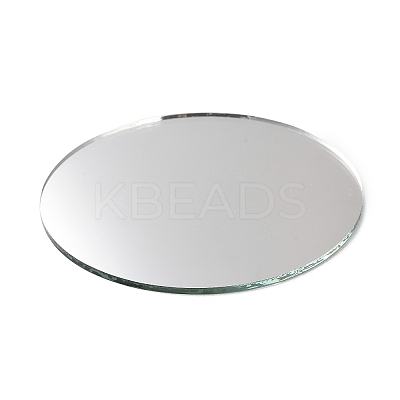 (Defective Closeout Sale: No Film) Flat Round Shape Glass Mirror GLAA-XCP0001-64-1
