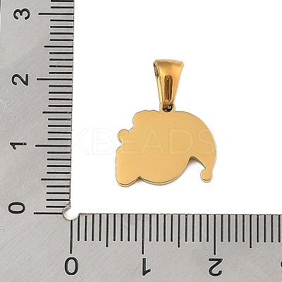 Christmas Theme 304 Stainless Steel Pendants STAS-R007-01G-G-1