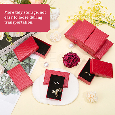 15Pcs Rhombus Textured Cardboard Jewelry Boxes CBOX-DJ0001-03C-1