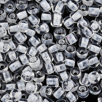 Glow in the Dark Luminous Transparent 8/0 Glass Seed Beads SEED-YWC0001-01H-1