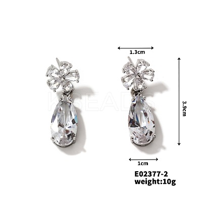 Shiny Flower Stud Earrings with American Style and Personality YB1145-2-1