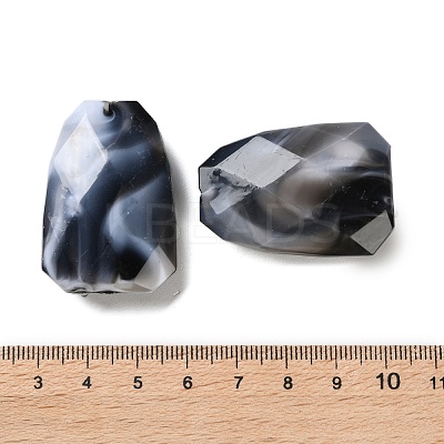 Opaque Acrylic Beads OACR-M015-10-1