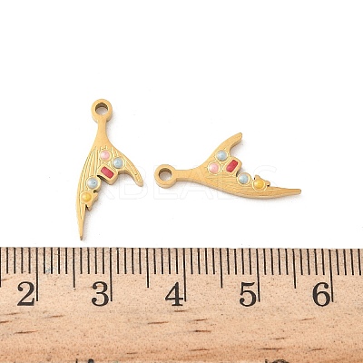 304 Stainless Steel Enamel Pendants STAS-I351-22G-09-1