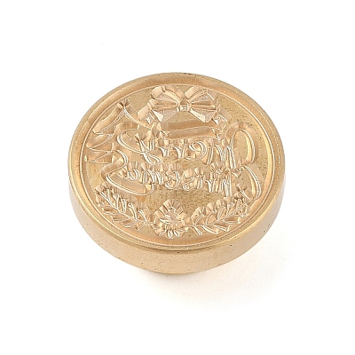 Christmas Series Wax Seal Brass Stamp Head AJEW-Z031-04G-04-1