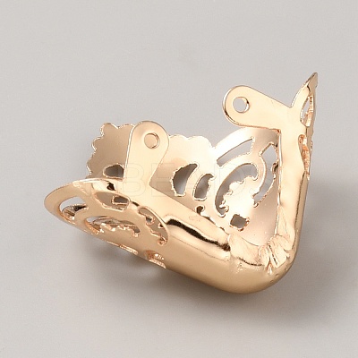 Hollow Floral Pattern Iron Toe Cap Covers AJEW-WH0270-139B-KCG-1