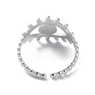 Non-Tarnish 304 Stainless Steel Open Cuff Ring Components X-STAS-F301-01P-1