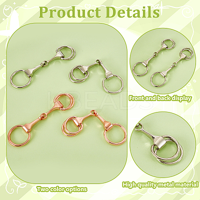 4Pcs 2 Colors Zinc Alloy D-Ring Anchor Shackle Clasps FIND-GA0004-31-1
