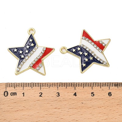 Independence Day Alloy Enamel Pendants ENAM-G229-04G-02-1