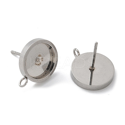 201 Stainless Steel Stud Earring STAS-C117-01A-P-1