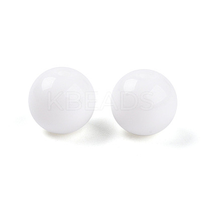 Opaque Solid Color Glass Beads GLAA-N007-8mm-A17-1