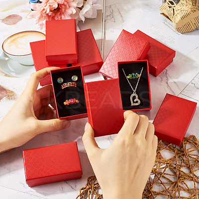 Rectangle Cardboard Paper Jewelry Box CON-TAC0015-01D-1