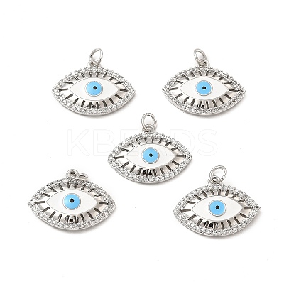 Brass Micro Pave Cubic Zirconia Pendants KK-E068-VB080-1-1