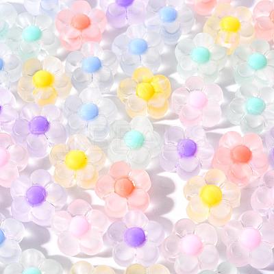 60pcs 6 Colors Transparent Acrylic Beads TACR-CC0001-01-1